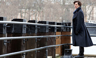 BBC Sherlock (Benedict Cumberbatch) in his signature trench coat BBC Sherlock (Benedict Cumberbatch) in his signature trench coat