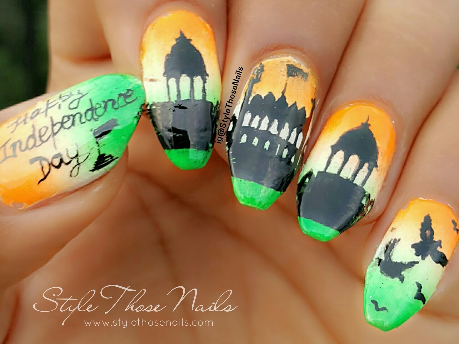 Style Those Nails Independence Day 2016 Nailart Collaboration Today I Am Sharing Independence Day Nailart On 15th Of August We Indians Remember The Auious When Took Breath Freedom In 1947