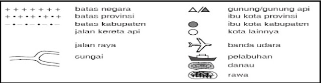 Gambar  Contoh Legenda/Keterangan Pada Peta