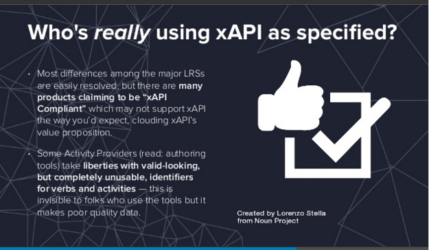 @Ignatia Webs: @AaronESilvers on the Vocabulary of xAPI and Implementation