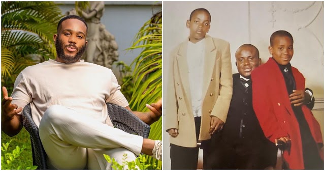 Terry Waya shares throwback photo of him with his son Kiddwaya and elder brother, Junior 