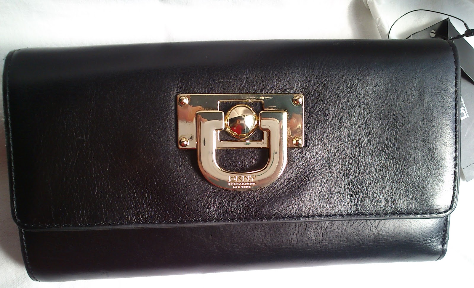 Portefeuille Bracelet DKNY Luster Leather Classics - En Cuir, Neuf Avec étiquettes, Organisateur Avec Fermeture éclair