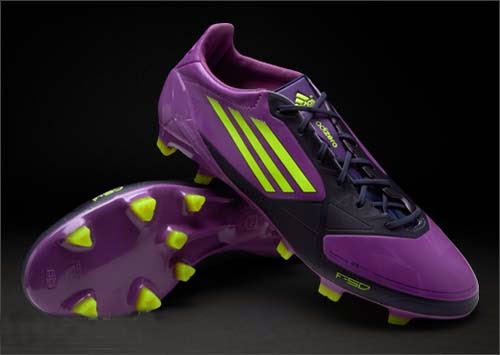 purple f50 football boots