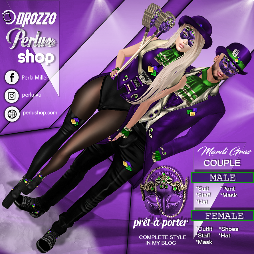 MARDI GRAS COUPLE BUNDLE |1 - PERLU | DROZZO SHOP