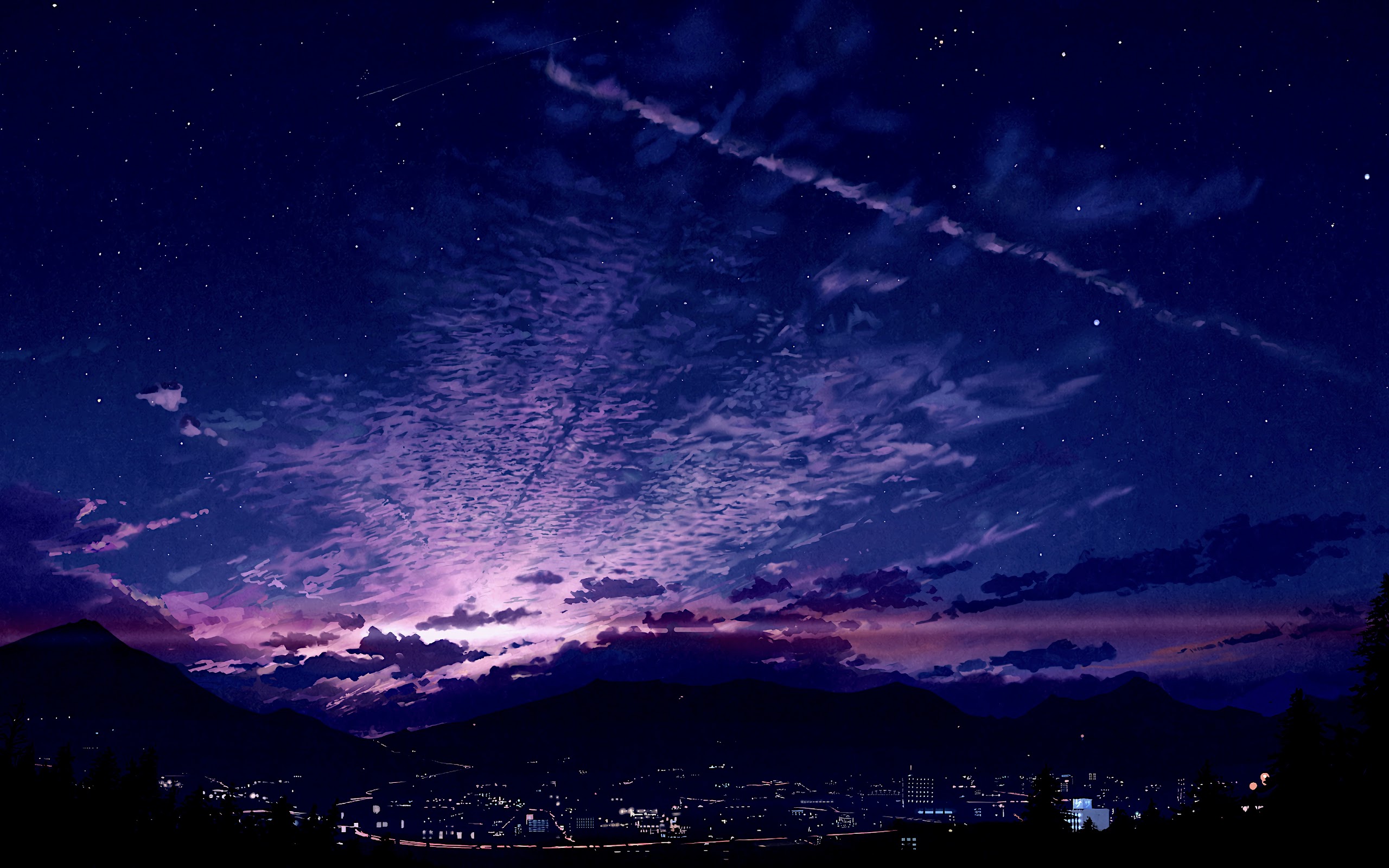 Sunrise City Sky Scenery Anime 4k Wallpaper 128