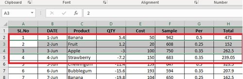 Meerdere rijen verwijderen in Microsoft Excel