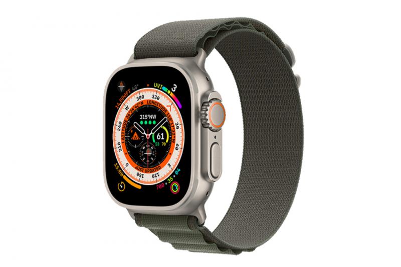 Đồng hồ Apple Watch Ultra 49mm Green Alpine Loop – Viền Titanium, dây vải – Medium MQFN3VN/A – Hàng chính hãng