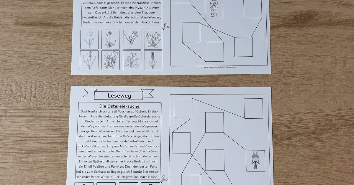 Grundschultante Leseweg Ostern Und Fruhbluher