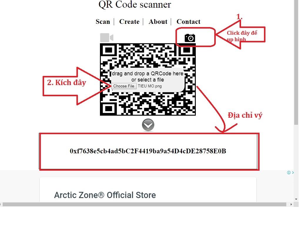 Tiểu Mỡ Lấy địa chỉ vý QRCode ở MetaMask Show QR code in MetaMask