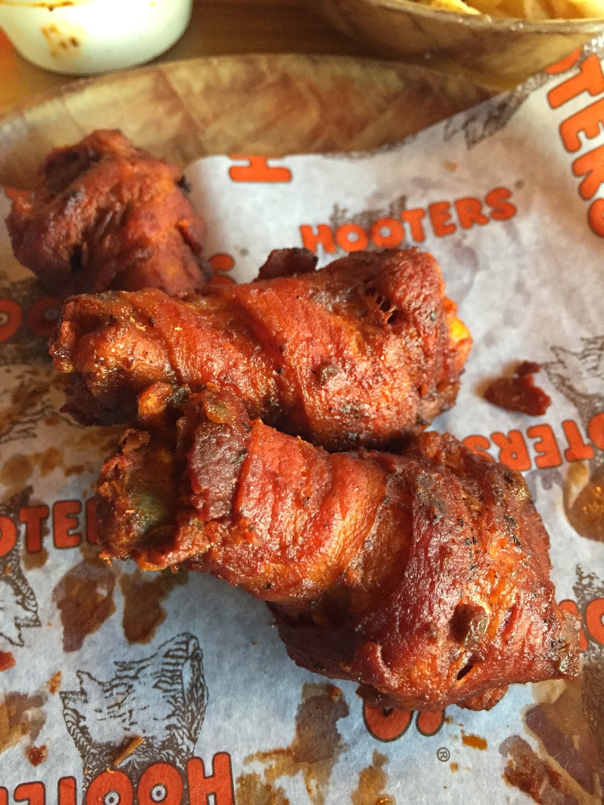 Chicago's Wingman Hooters Bacon Wrapped Wings