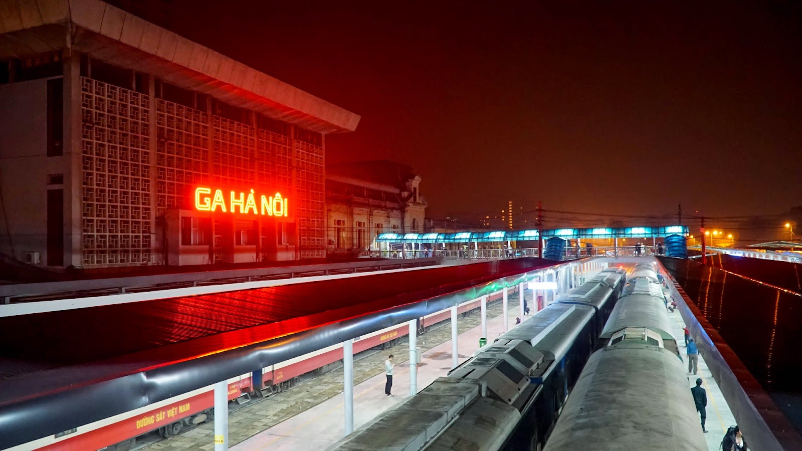 Arrival at Hanoi train station