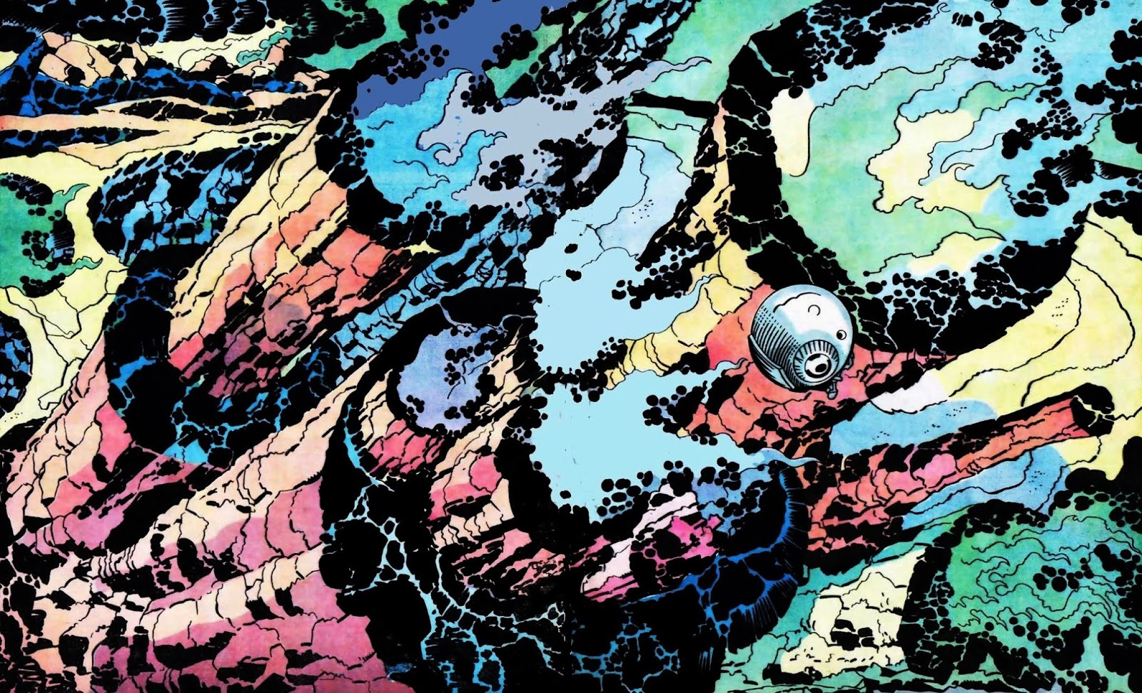 Cap'n's Comics: Moon Volcanoes by Jack Kirby.
