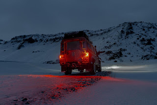 White landrover , jeep