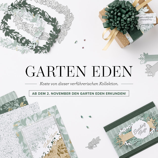 Produktreihe Garten Eden, mit Designerpapier und Beispielkarten