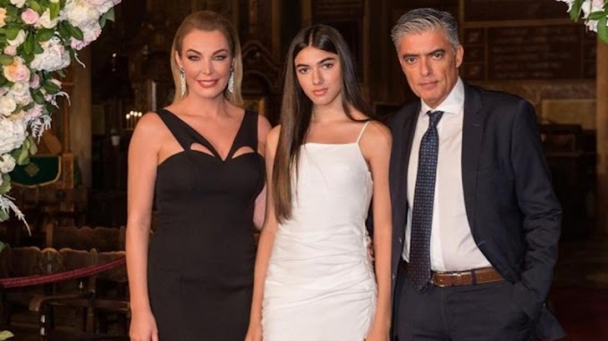 Με λεοπάρ μαγιό στο σκάφος του Ευαγγελάτου - Απίθανο σώμα στα 51 της η Τατιάνα Στεφανίδου 