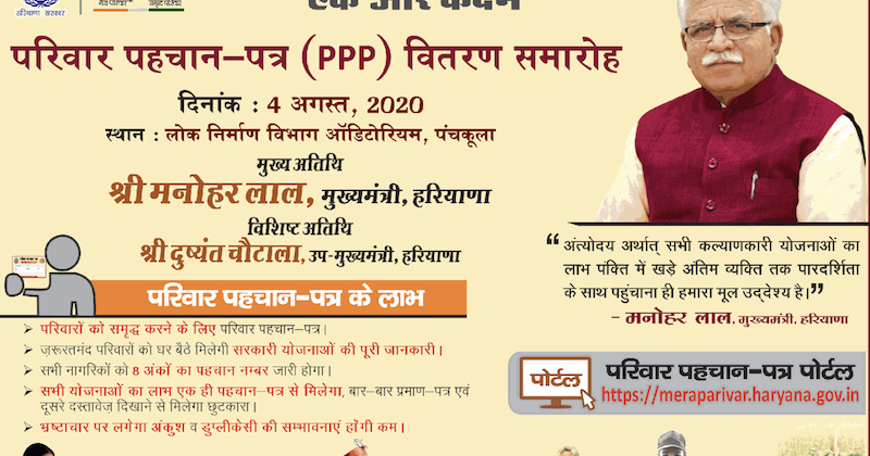Haryana Parivar Pehchan Patra Smart Card Status 2020 Family ID Name List