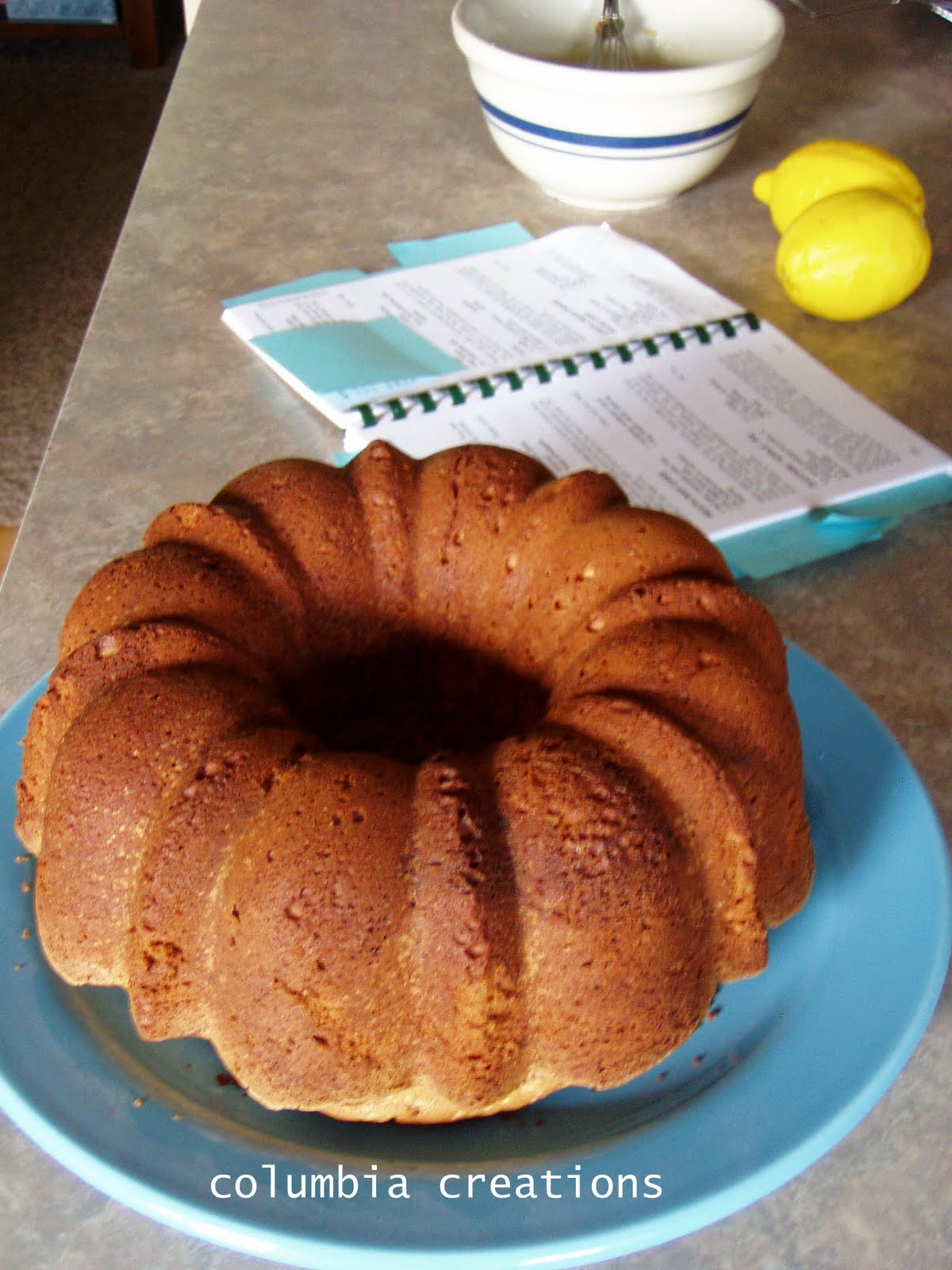 Columbia Creations Lemon Cream Cheese Pound Cake