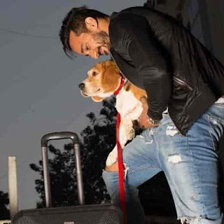 Rohit Reddy With Dog