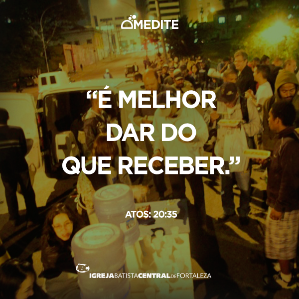 Renovo Blog: #BemPorAlguém - Melhor é dar que receber