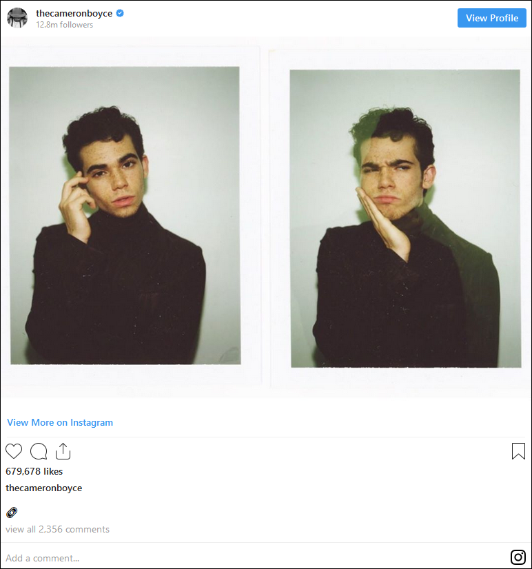 lift the veil from your eyes: 32 310 | Disney Channel star Cameron Boyce dies at 20 after a ...