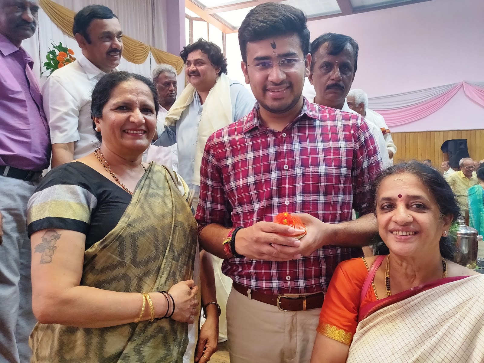 MEMOIRS TEJASVI SURYA MEETING AT A FUNCTION