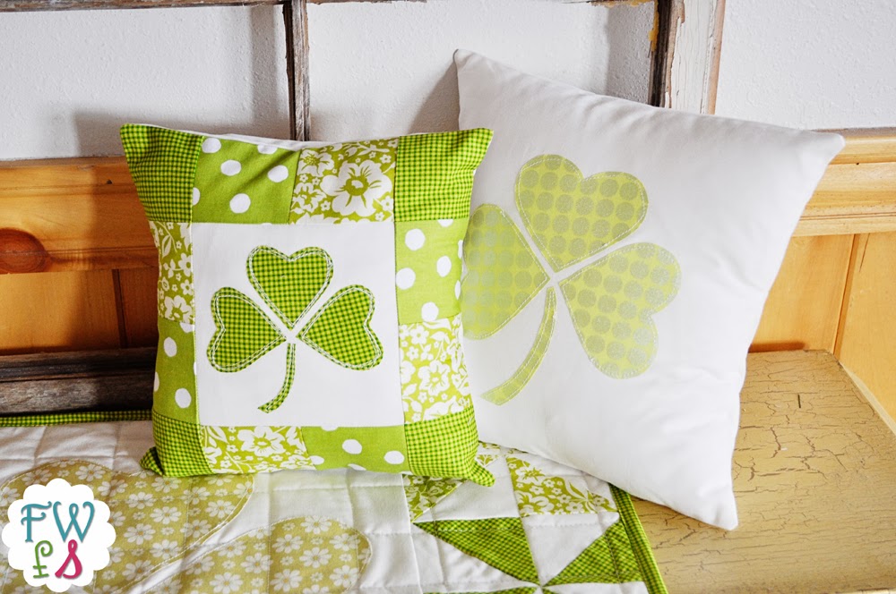 Fort Worth Fabric Studio Lucky Shamrock Pillow {Tutorial}