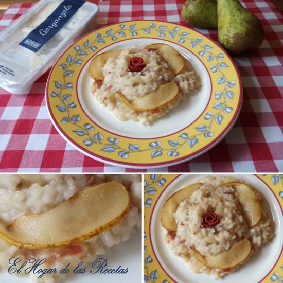 El Hogar de las Recetas Risotto de Pera y Jamón al