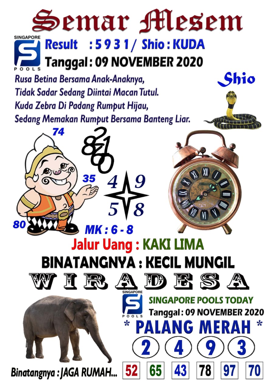 Syair Sgp Senin 9 November 2020 Royal Syair