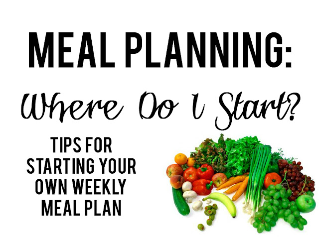 Meal Planning: Where Do I Start?--tips for starting your own weekly meal plan