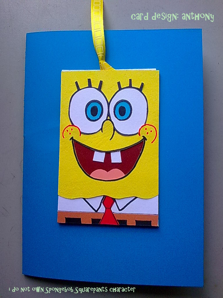 Tony.Hand.Craft: SpongeBob SquarePants Birthday Card