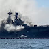 Kapal Perang AS Terbakar dan Meledak 21 Orang Luka-luka