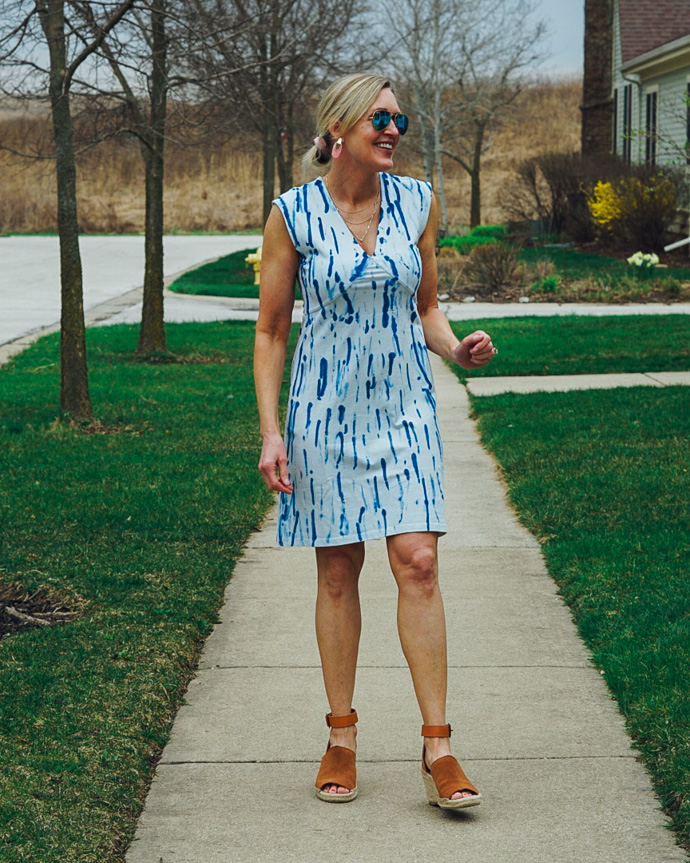 summer staple - blue tie dye dress