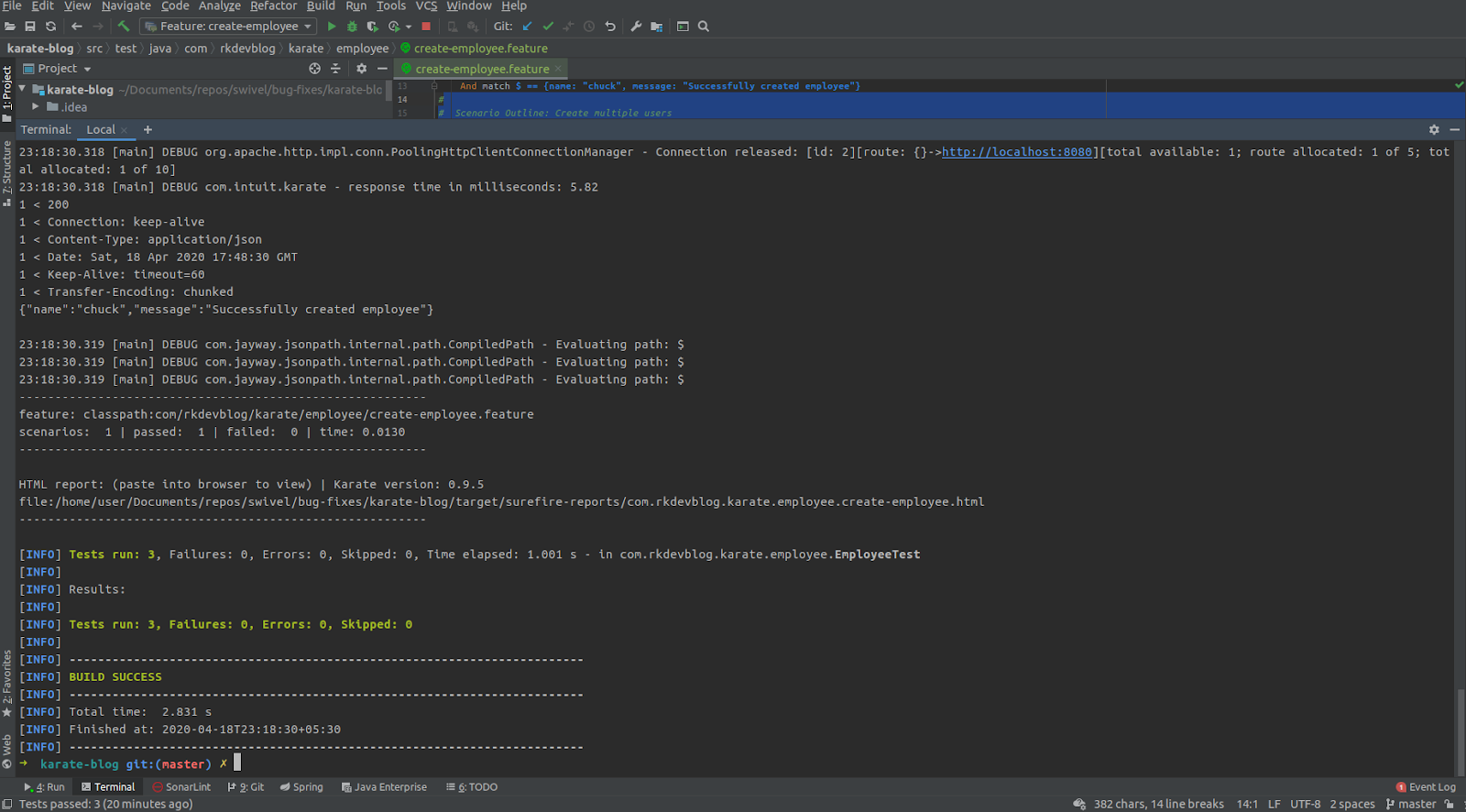 API testing with karate