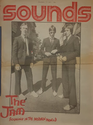The Jam on the front cover of Sounds in December 1977