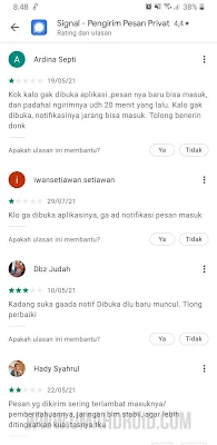 Notifikasi Signal Messenger Android