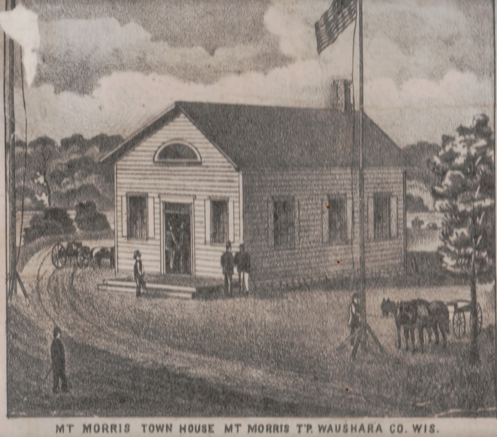 Pieces of Wild Rose, WI Area Genealogy and My Own Mt Morris Town Hall