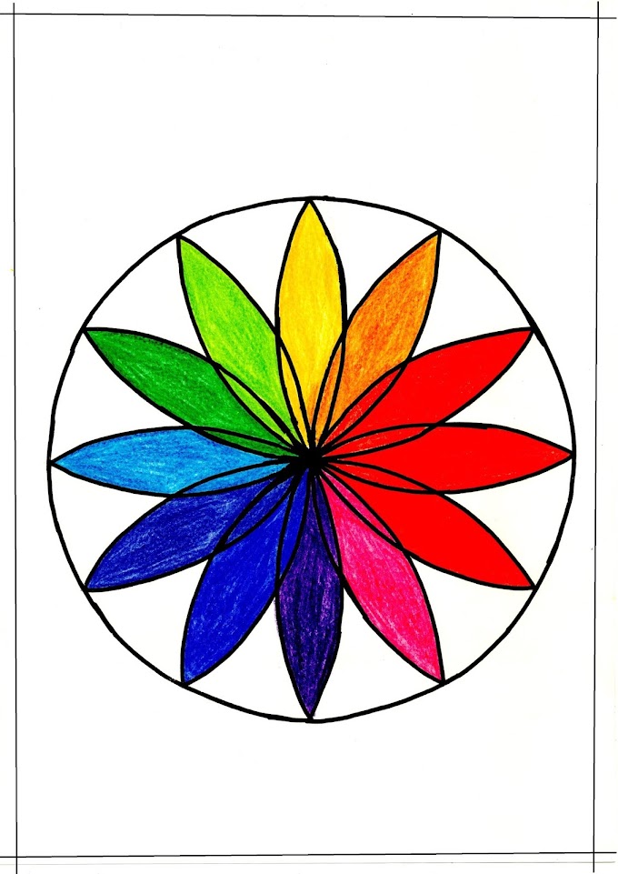 Colourful Flower Drawing