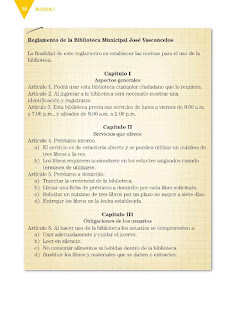 Apoyo Primaria Español 3er grado Bloque 1 lección 1 Práctica social del lenguaje 1, Elaborar el reglamento para el servicio de la biblioteca del salón 