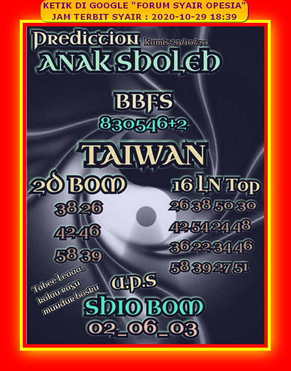 1 New Message Kode Syair Hongkong 29 Oktober 2020 Forum Syair Togel Hongkong Singapura Sydney