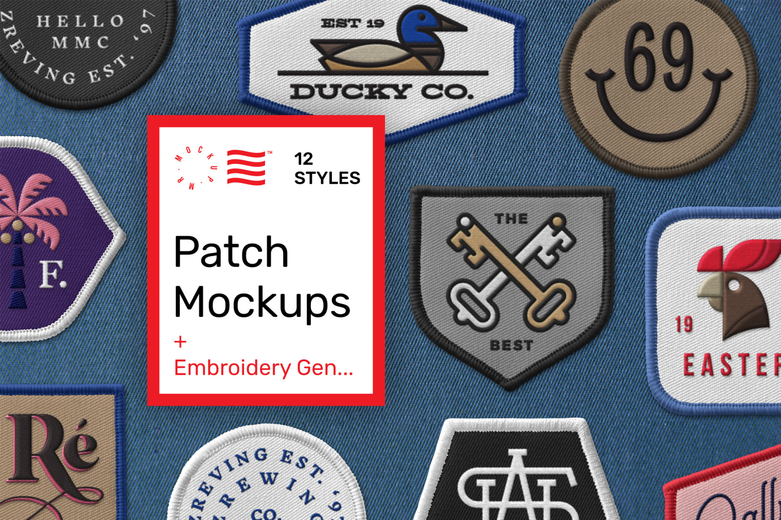 Download Patch Mockups and Embroidery Generator Free Download