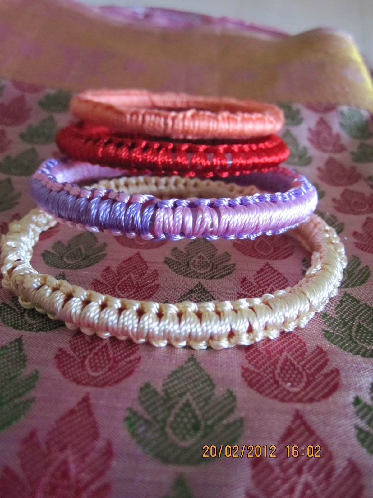 Sadala's Embroidery Macrame Bangles Recycle craft