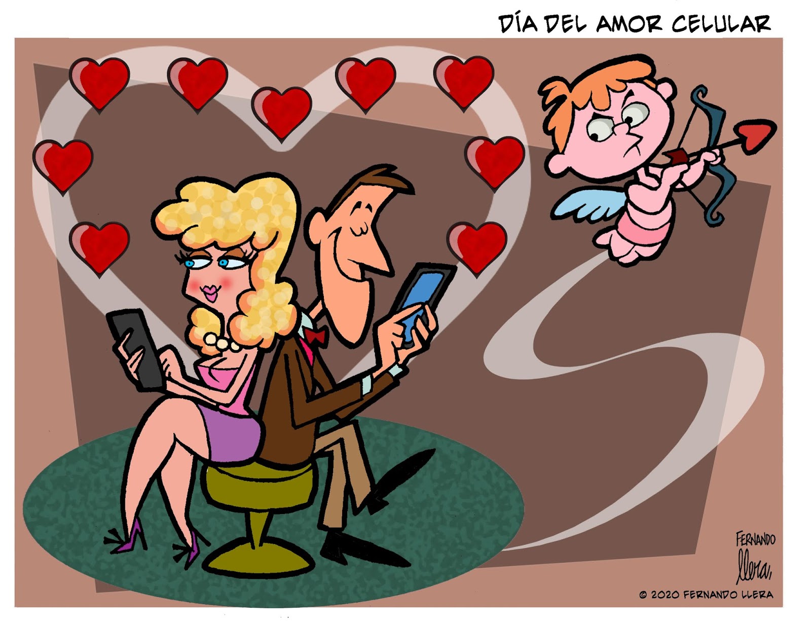 Fernando Llera Blog Cartoons: Cell phone Valentine's Day greetings