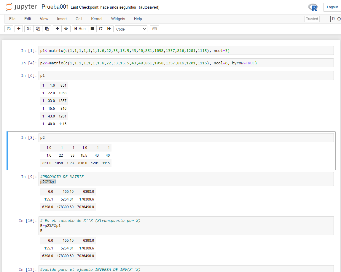 RStudio en Anaconda Primeras Pruebas Américo Álvarez S.