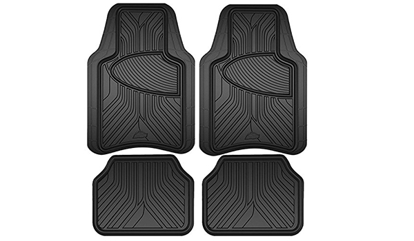 Armor All 78846 Best Universal Car Floor Mats Black Rubber Universal Car Floor Mats Black Rubber