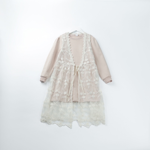 Váy Bé Gái Cotton Chữ A Phối Ren – HEYLADS 100655
