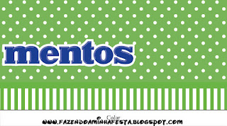 Verde con Lunares Blancos: Etiquetas para Candy Bar para Fiestas de 15 años para Imprimir Gratis.