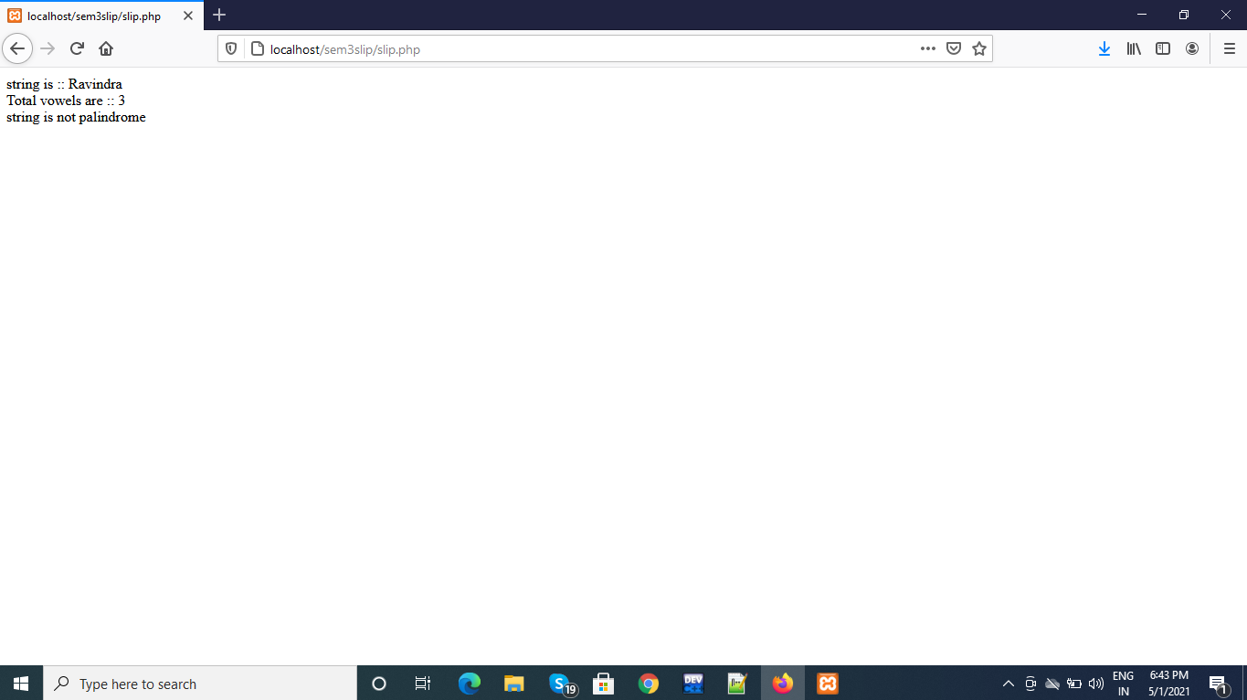 PHP Program Practical Solution