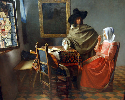 Il bicchiere di vino, il quadro del pittore olandese Jan Vermeer