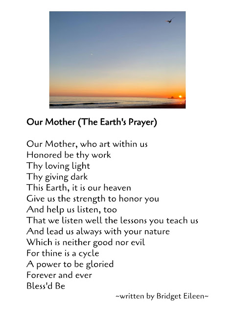 photo of sunset with poem prayer text