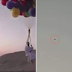 Saudis celebrated their father’s birthday  bound him to balloons, and they came out of control ,founded in the borders of the Sultanate of Oman.
